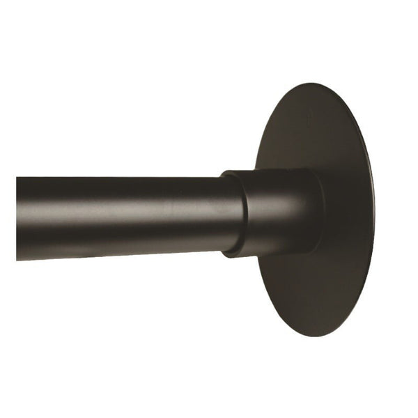 SUS304 Curved Shower Curtain Rod Black Stainless Steel 90-130cm Extendable AU