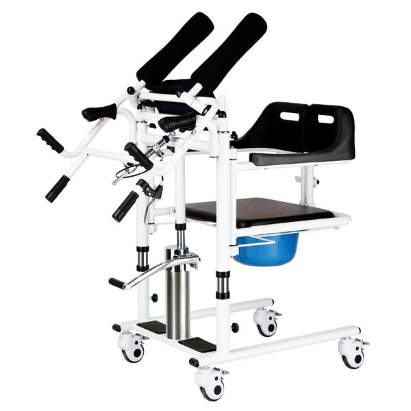 Lift Transfer Chair Patient Wheelchair+Assist Rise Lifter Hydraulic Lift Chair