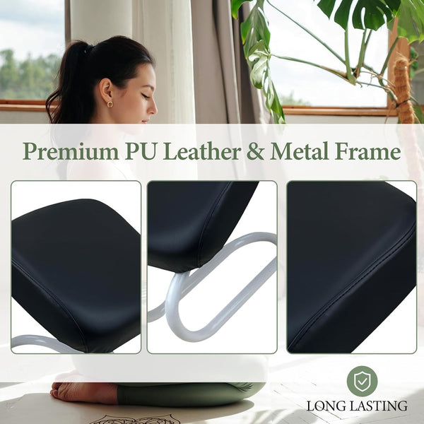 Ergonomic Meditation Prayer Stool Padded Kneeling Seat for Yoga Posture Support