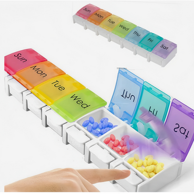 7 Day Weekly Pill Box Medicine Tablet Organizer Dispenser Container Large Case