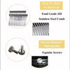 2-in-1 Meat Tenderizer Tool Stainless Steel Manual Cuber & Beef Jerky Slicer Set