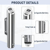 Wall Mounted Ashtray Stainless Steel Commercial 1.8L Outdoor Cylinder Ash Bin AU
