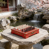 Antique Chinese Terra-Cotta Warriors Chess Set Wooden Chess Board Pieces Gifts