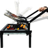 Portable 360°Rotating Charcoal Grill with Flipping Basket Folding Barbecue Grill