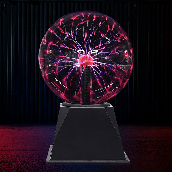 8" Plasma Ball Sensitive Red Light Globe Lamp Voice Control Night Light Gifts AU