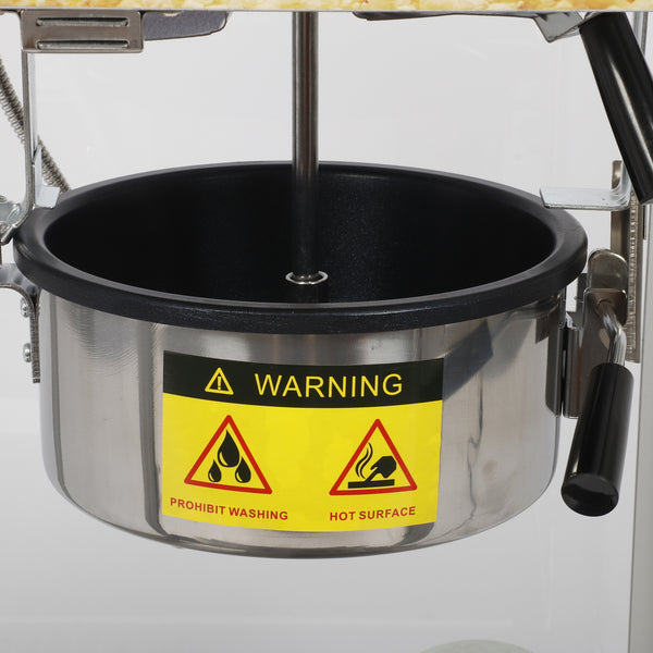 1400W Electric Popcorn Machine Theatre Commercial Popcorn Maker Popper Cooker