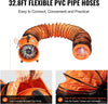 12'' Pipe Axial Fan Portable w/ 5m Hose&Handle Exhaust Fan for Spray Booth Paint