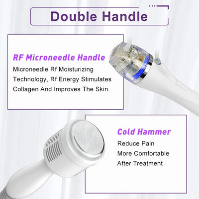 2 in 1 Golden RF Micron-eedle Machine with Cold Hammer Facial Skin Rejuvenation