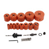 19pcs Bi-Metal Hole Saw Kit + Pipe & Tube Notcher with 0 to 60° Adjustable Angle