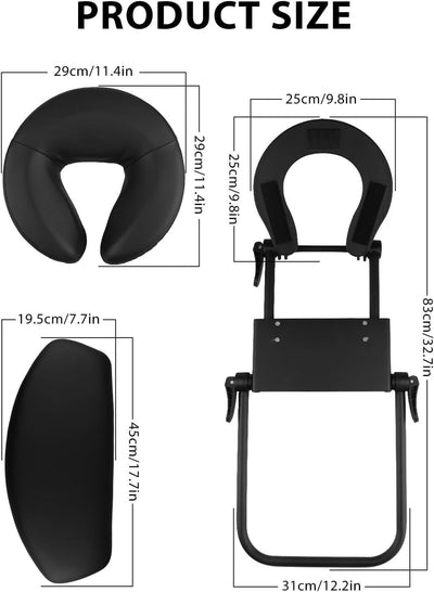 Massage Headrest for Bed Face Cradle Adjustable Multi Function for Salon Home