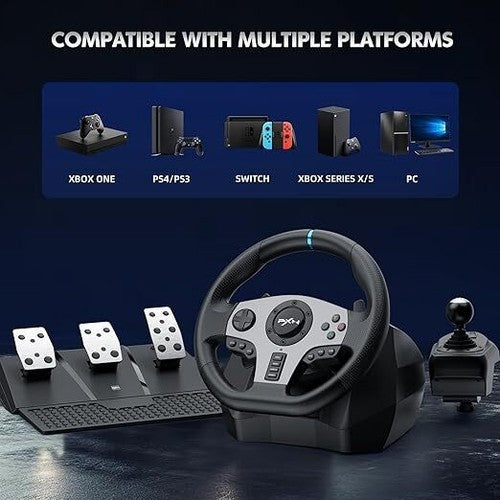 PXN V9 Driving Race Game Steering Wheel Brake Pedal for PC/PS3/PS4/SWITCH AU