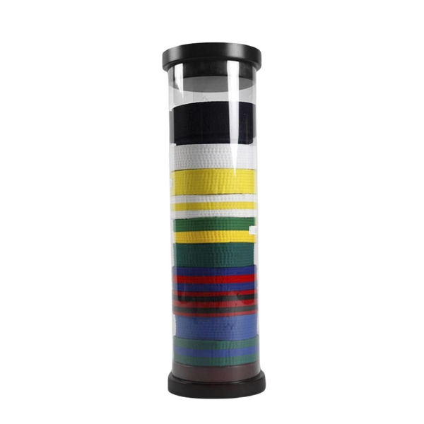 Martial Arts Belt Display Belt Display Case 10-Belt Cylinder Holder Organizer