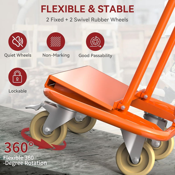 Drywall Cart Dolly Steel Panel Dolly Panel Truck Cart for Plywood Plasterboard