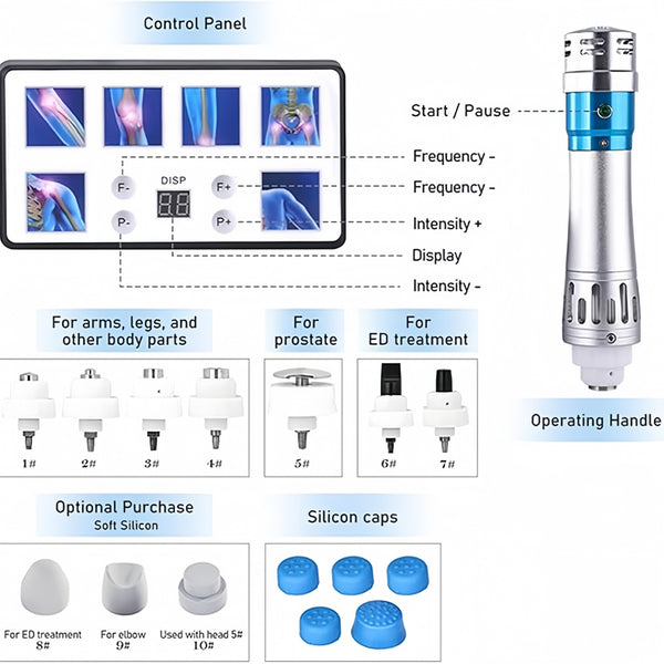 Shockwave Therapy Machinie Electromagnetic Shock Wave Body Massage Pain Relief