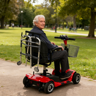 Universal Rollator Walker Holder For Mobility Scooter Carbon Steel Walker Holder