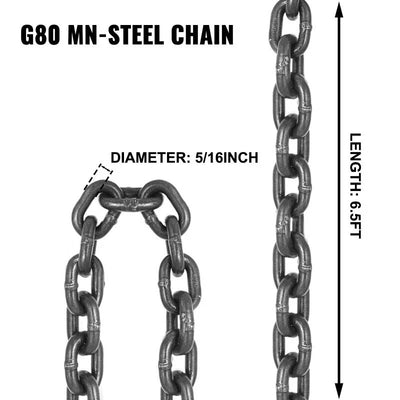 2/4 Leg Chain Sling for Lifting with Hooks Heavy Duty 3 TonLift Chains Rigging