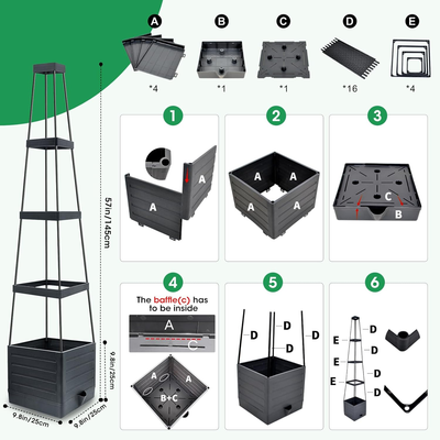 2 Packs Raised Garden Bed Tomato Planter Tomato Cages Climbing Vegetables Plant