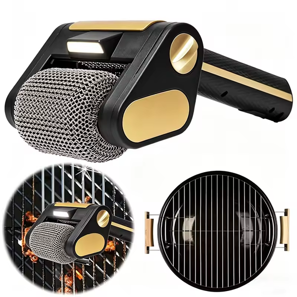 Rechargeable BBQ Cleaner Brush Stainless Steel Roller Electric Grill Cleaner