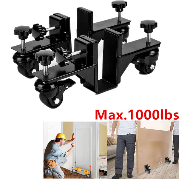 2X Door Lifter Dolly Door Installation Tool For Thickness 35-65mm Max.1000 Lbs