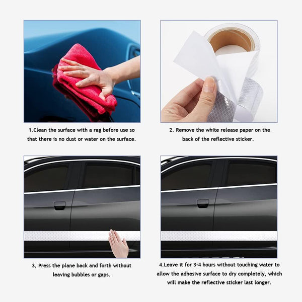 25M Reflective Tapes Safety Warning Adhesive Sticker Car Truck Decal Strip Roll