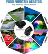 Stainless Steel Pond Fountain Aerator 4 RGB Lights Fountain Pump Pond Lake Pool