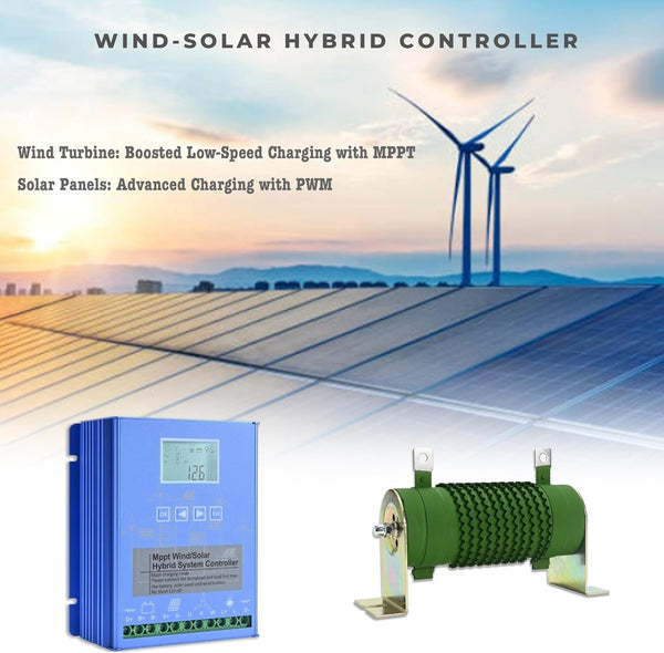 3KW Vertical Axis Wind Turbine Generator with MPPT Controller Power Inverter AU