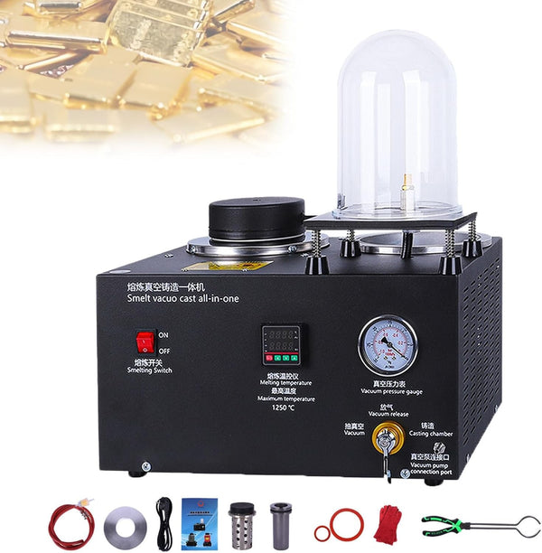 3IN1 Vacuum Investing Casting Machine Melting Furnace Jewelry Lost Wax Casting