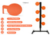 6" 7.7mm AR500 Steel Shooting Range Targets Target Tree Metal Paddles With Tubes