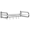 Wall Mounted Microwave Shelf Oven Deck with Hooks Stainless Steel Oven Organizer
