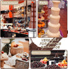 Chocolate Fountain 3.2L for Chocolate Cheese Hot Sauce Party Wedding 65cm Tall