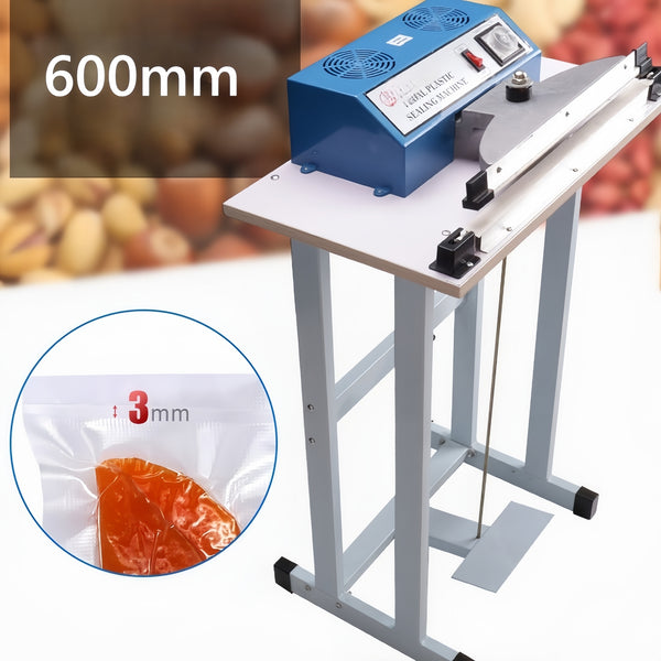 Foot Pedal Impulse Sealer 600mm Heat Seal Closer Plastic Bag Sealing Machine