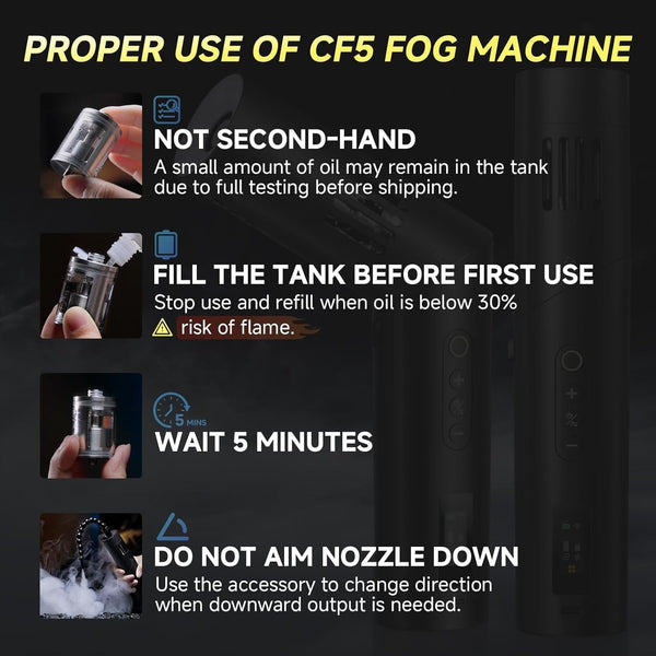 Handheld Fog Machine Smoke Machine RGB LED Dust Cloud Effect Wireless Control