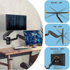 Double Monitor Arm Fully Adjustable Dual Monitor Wall Mount For 13''to32" Screen
