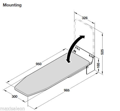 Foldable Wall Mounted Ironing Board -Space Saving in Laundry or Kitchen AU Stock
