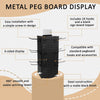 Metal Pegboard Display Rack Spinning Jewelry Earring Display Stand W/ 24x Hooks