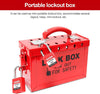 Padlock Group Lockbox Lockout Tagout Box Security 13 Guage with 5 Loto Locks AU