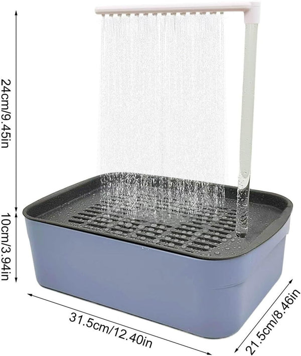 Automatic ABS Bird Bath Shower with Circulating Faucet Parrot Bathtub Cockatiel
