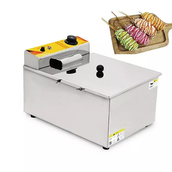 Commercial Electric Deep Fryer 12L Cheese Hot Dog Fryer Corn Dogs&Chip Cooker