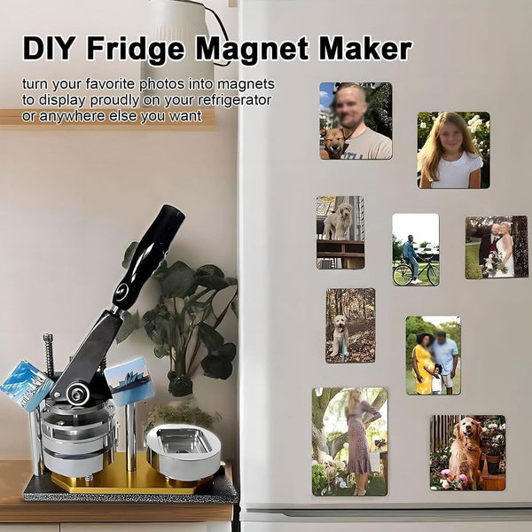 DIY Badge Making Machine Fridge Magnet Maker Kit for 50x50mm Fridge Magnet Badge