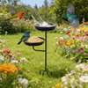 Freestanding Birdbaths Bowl Metal Bird Bath Bowl Birdfeeder Garden Lawn Decor