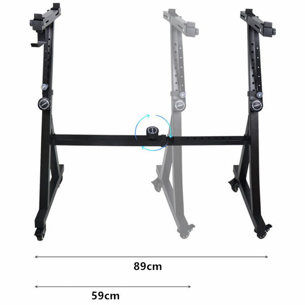 Piano Keyboard Stand Adjustable Folding Set Z Style Keyboard Stand with Wheels