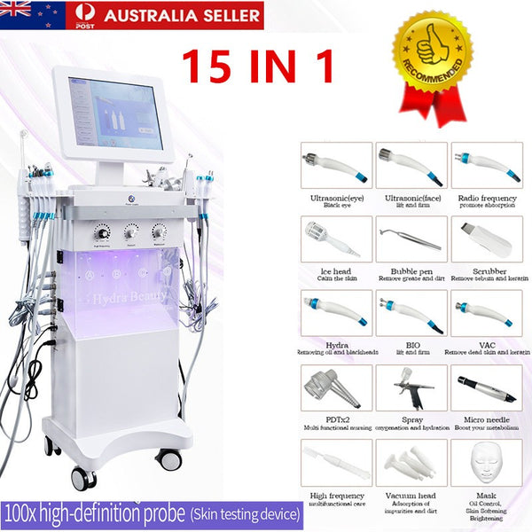 15In1 Hydra Spa Facial Beauty Machine Hydro Dermabrasion Skin Analyzer Face Care