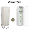 Single Tier Standard Metal Locker Office Storage Cabinet Tallboy Bedroom Black