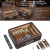 Cigar Humidor Glass Top Cigar Case with Cutter,Punch Tool,Humidifier &Hygrometer