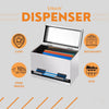 Straw Dispenser Holder Storage Stainless Steel Pencil Box for School Bar Kitchen