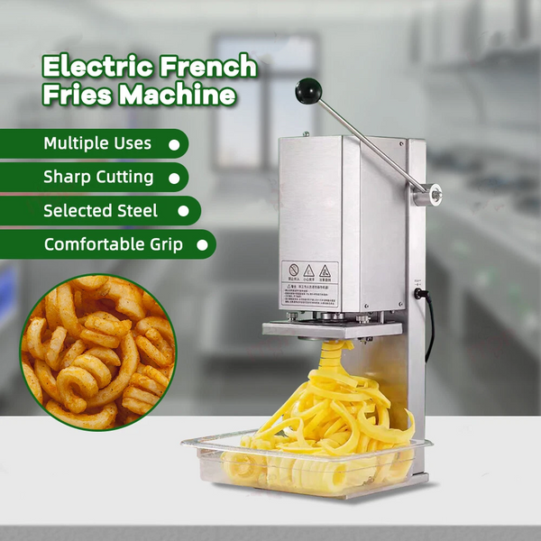 Automatic Potato Cutter Machine Spiral Potato for Curly Chips French Fries
