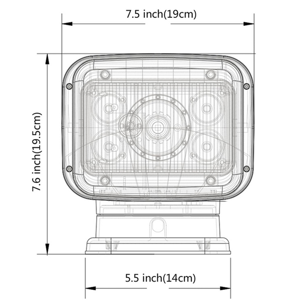 LED Search Light Remote Super Bright Spot Light Offroad SUV ATV Truck Boat Light