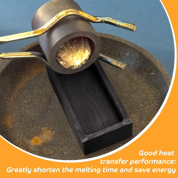 Torch Melting Casting Kit Clay Graphite Crucible Set  5in1 Graphite Cast Mould