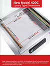 Chamber Vacuum Sealer Machine 1800W 420mm Commercial Dual Seal for Meat/Seafood