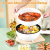4L 28cm Electric Frying Pan with Steamer&Lid Non-stick Multifunctional Cookware